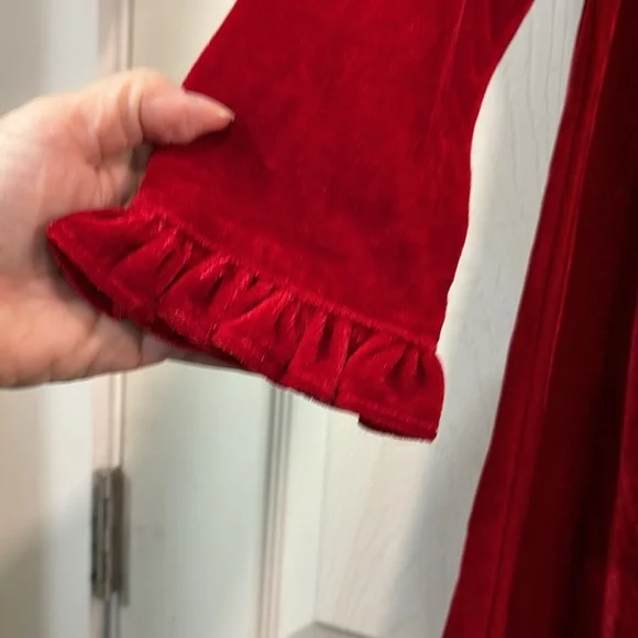 🎄 Sophie Rose Red Velvet Christmas Dress withh Holiday Embellishments size 6X - Picture 3 of 14